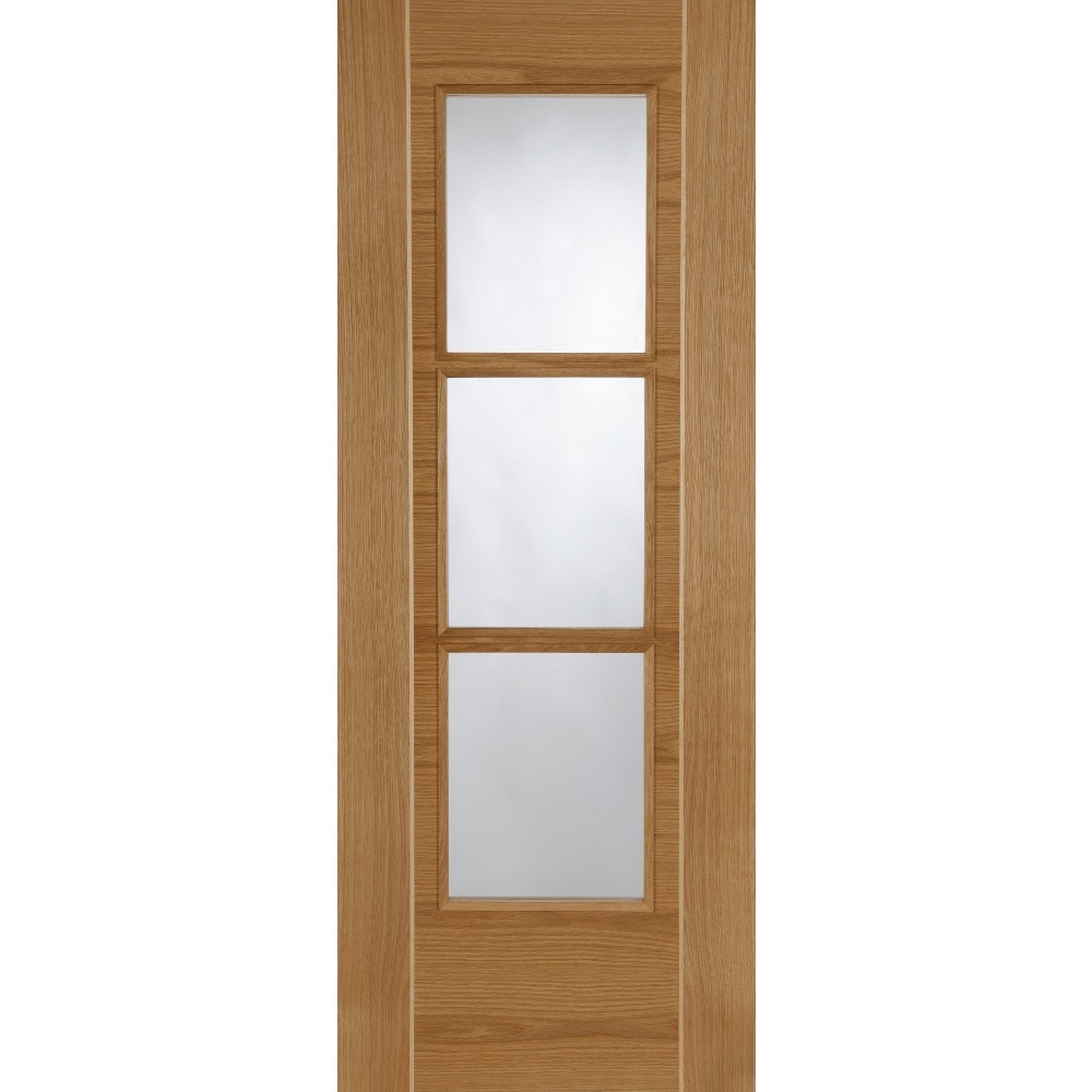 Internal Pre-Finished Oak Mirage Ash Inlay 3 Light Door